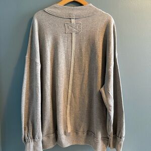 Free People We The Free Heather Gray Palm Springs Oversized Pullover